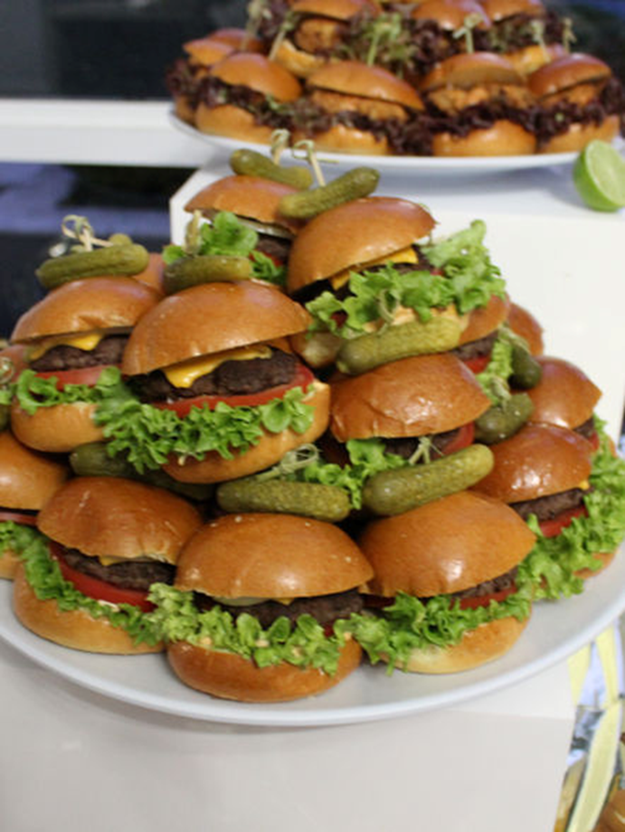 Mix and match slider and finger food buffet spread